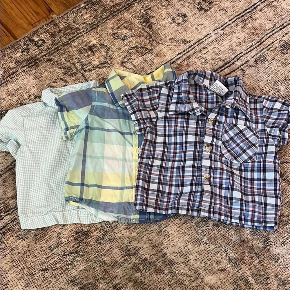 Button Down Shirts Bundle 0-3 Months